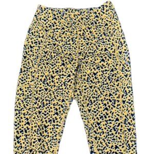 BCBGeneration Leggings High Waist Pants Leopard Print Yellow Women's Medium $68